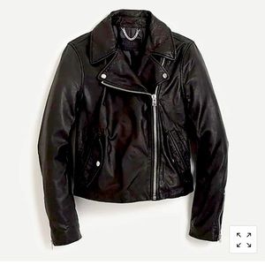 Black Leather J.Crew Jacket brand new